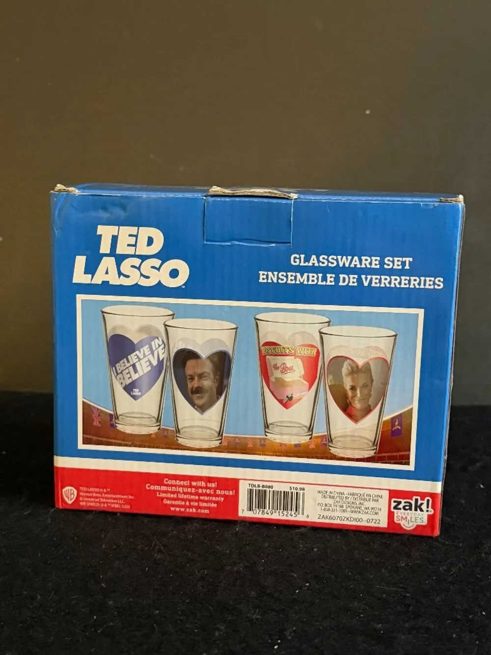 NIB ‘Ted Lasso’Valentine Glassware